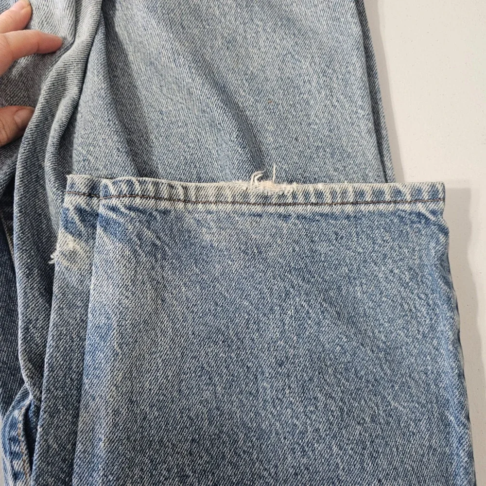 Vintage Levis 505 Orange Tab Jeans 38x31 Light‎ Wash USA Grunge Distressed Retro